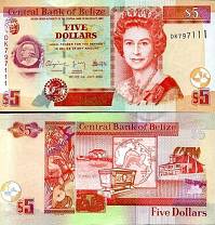 *5 belizejských dolárov Belize 1999-2020, P67 UNC - Kliknutím na obrázok zatvorte -